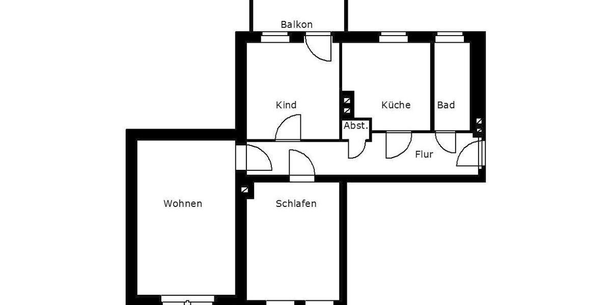 Etagenwohnung Plauen Bahnhofsvorstadt - 3 Zimmer, 70 m&sup2;, 373&euro; | Angebot:26266404