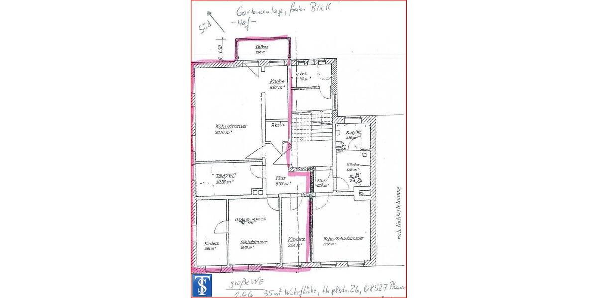 Etagenwohnung Plauen Altstadt - 4 Zimmer, 95 m&sup2;, 525&euro; | Angebot:25792778
