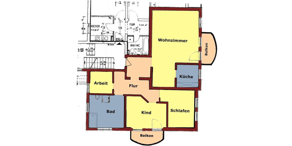 Etagenwohnung Plauen Alt Chrieschwitz - 3.5 Zimmer, 98 m&sup2;, 530&euro; | Angebot:25322161