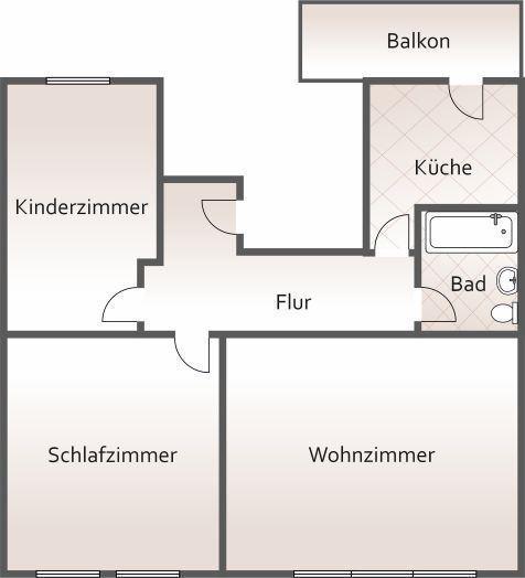 Dachgeschoßwohnung Plauen Bahnhofsvorstadt - 3 Zimmer, 77 m&sup2;, 359&euro; | Angebot:24380244