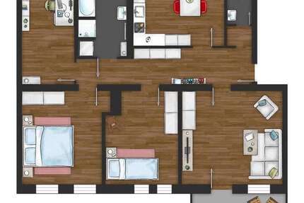 Wohnung Plauen - 4 Zimmer, 95 m&sup2;, 711&euro; | Angebot:26863971