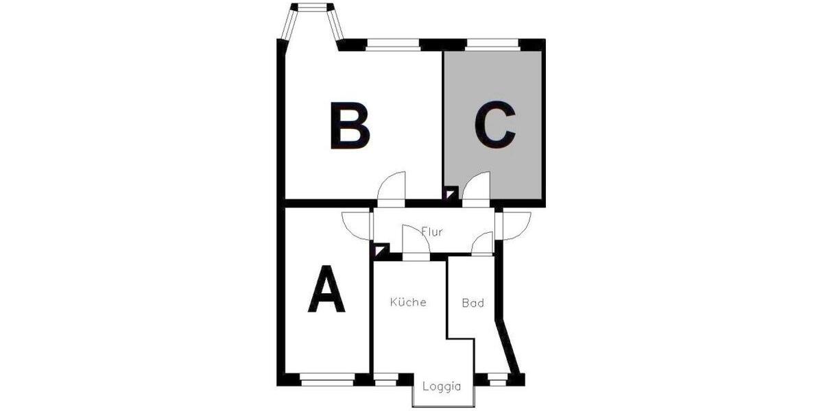 Etagenwohnung Plauen Bahnhofsvorstadt - 1 Zimmer, 14 m&sup2;, 130&euro; | Angebot:24506523