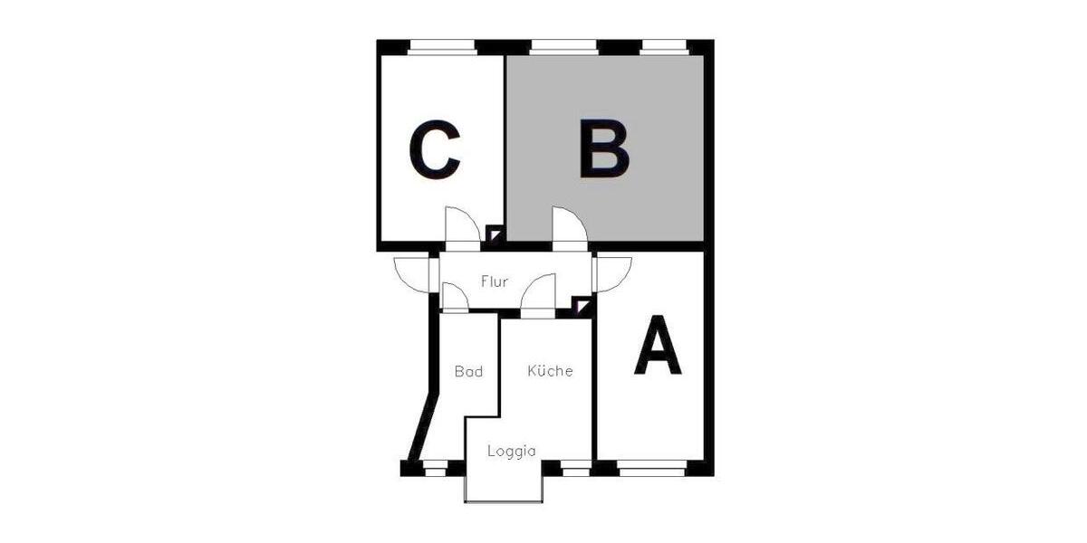 Etagenwohnung Plauen Bahnhofsvorstadt - 1 Zimmer, 22 m&sup2;, 145&euro; | Angebot:26491698