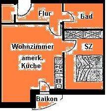 Etagenwohnung Plauen Westend - 2 Zimmer, 46 m&sup2;, 300&euro; | Angebot:25741699