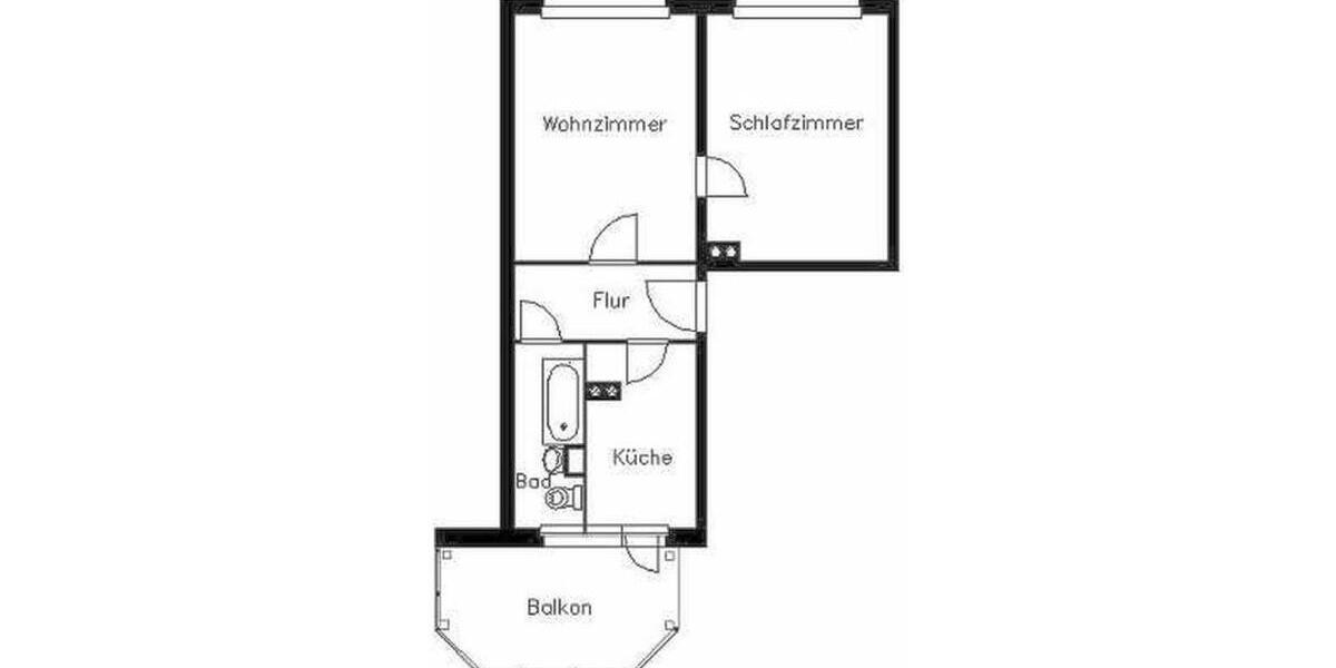 Erdgeschoßwohnung Plauen - 2 Zimmer, 53 m&sup2;, 310&euro; | Angebot:26001484