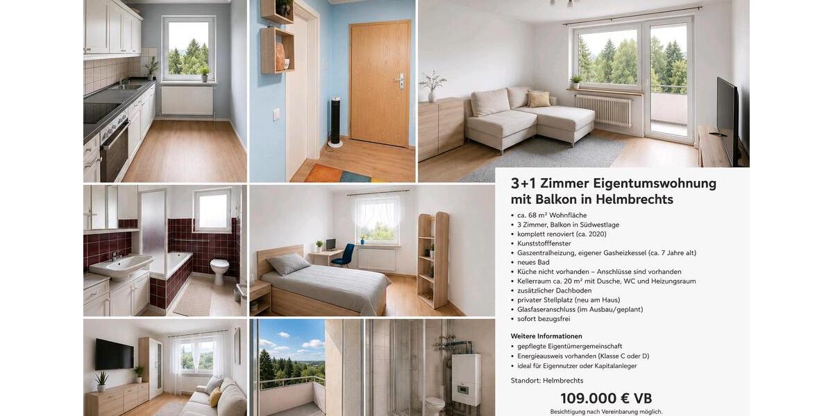 Etagenwohnung Helmbrechts - 3 Zimmer, 68 m&sup2;, 109.000&euro; | Angebot:26819294