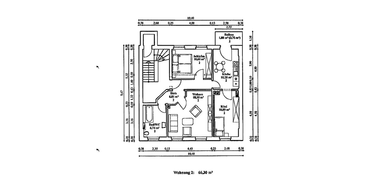 Etagenwohnung Plauen Ostvorstadt - 3 Zimmer, 66 m&sup2;, 295&euro; | Angebot:25331043