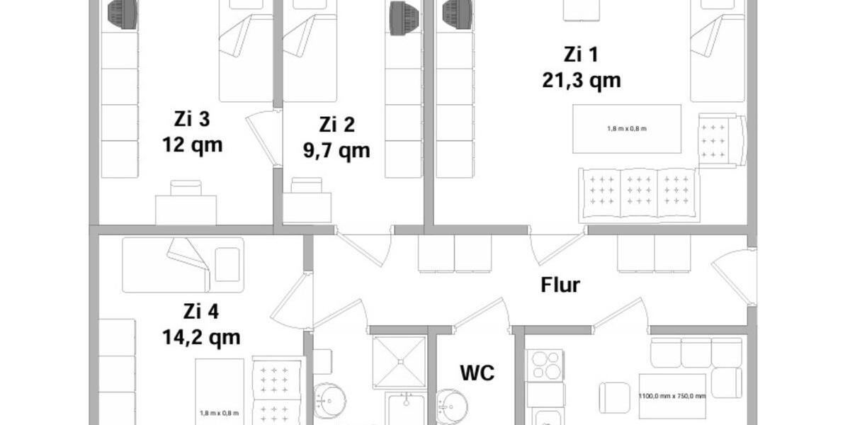 Etagenwohnung Plauen Bahnhofsvorstadt - 4 Zimmer, 390&euro; | Angebot:22270510