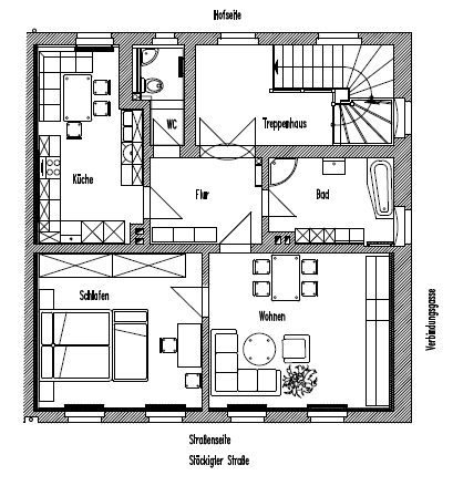 Etagenwohnung Plauen Ostvorstadt - 2 Zimmer, 74 m&sup2;, 370&euro; | Angebot:25776512