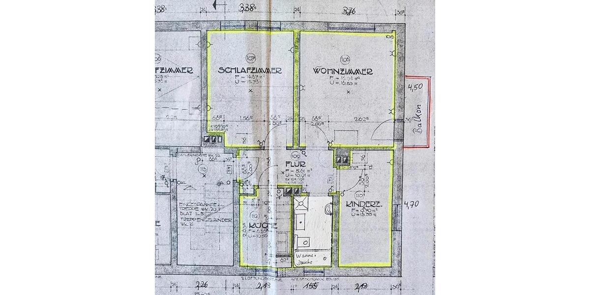 Etagenwohnung Plauen Altstadt - 3 Zimmer, 58 m&sup2;, 400&euro; | Angebot:25354154