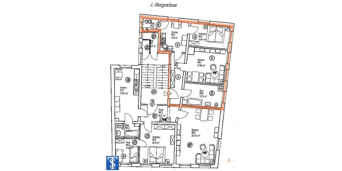 Etagenwohnung Plauen Bahnhofsvorstadt - 2 Zimmer, 65 m&sup2;, 358&euro; | Angebot:24875887