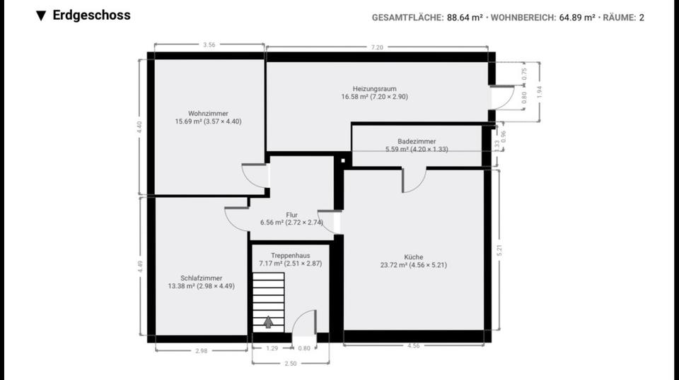 Erdgeschoßwohnung Naila - 2 Zimmer, 65 m&sup2;, 480&euro; | Angebot:26051473