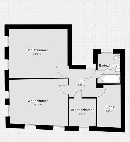 Etagenwohnung Hof Altstadt - 3 Zimmer, 73 m&sup2;, 380&euro; | Angebot:25872178