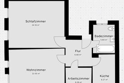 Wohnung Hof Altstadt - 3 Zimmer, 73 m&sup2;, 380&euro; | Angebot:25872178