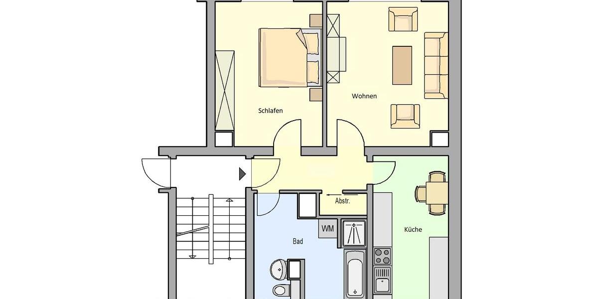 Etagenwohnung Schleiz - 2 Zimmer, 58 m&sup2;, 420&euro; | Angebot:24616026