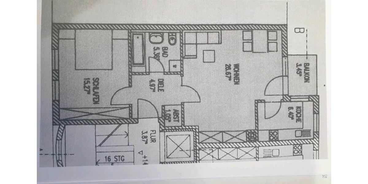 Etagenwohnung Plauen Bahnhofsvorstadt - 2 Zimmer, 64 m&sup2;, 295&euro; | Angebot:25402573