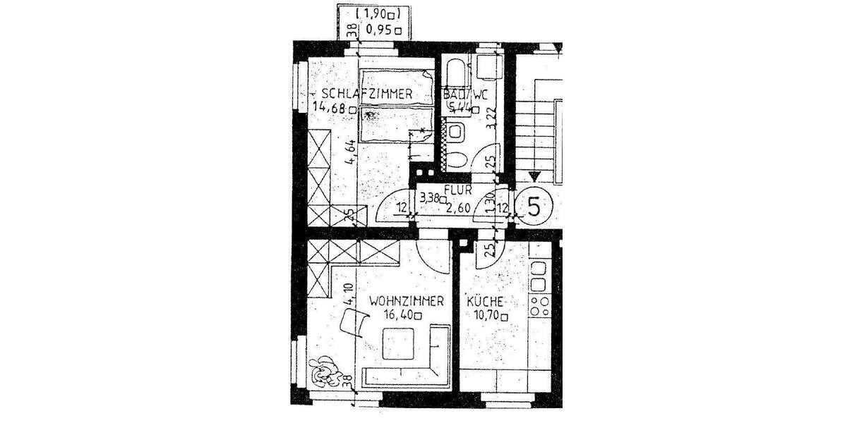 Etagenwohnung Plauen Ostvorstadt - 2 Zimmer, 51 m&sup2;, 290&euro; | Angebot:26092029