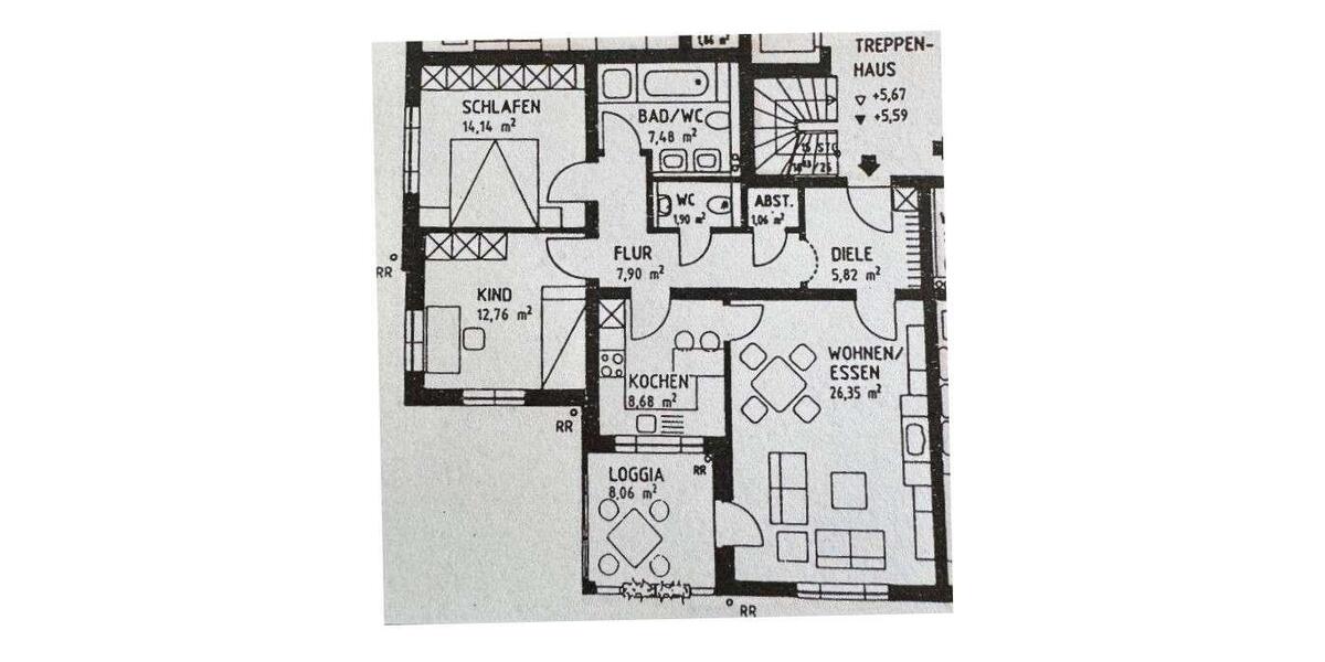 Etagenwohnung Hof Neuhof - 3 Zimmer, 89 m&sup2;, 880&euro; | Angebot:25145335