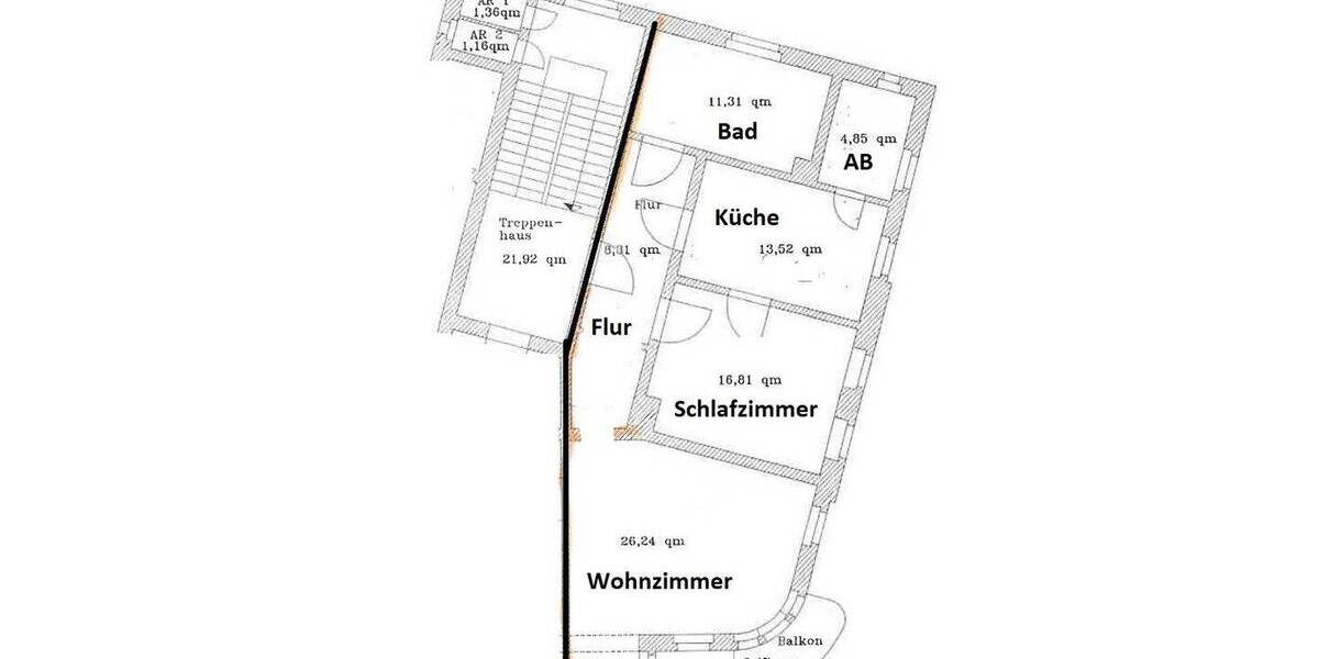 Etagenwohnung Plauen Westend - 2 Zimmer, 92 m&sup2;, 460&euro; | Angebot:25741694