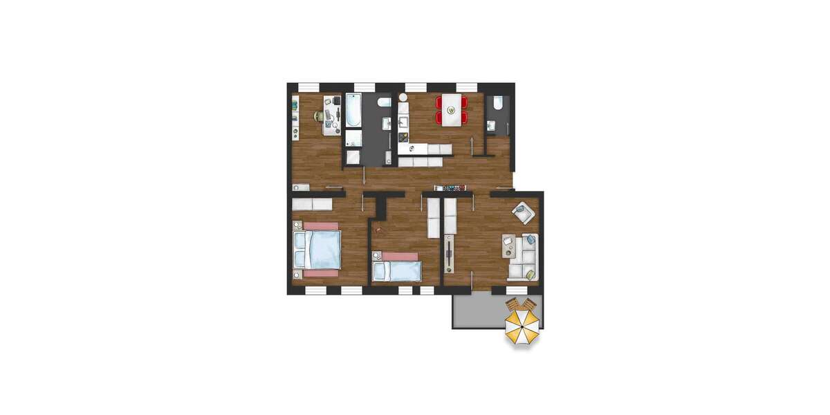 Etagenwohnung Plauen - 4 Zimmer, 95 m&sup2;, 734&euro; | Angebot:26863974