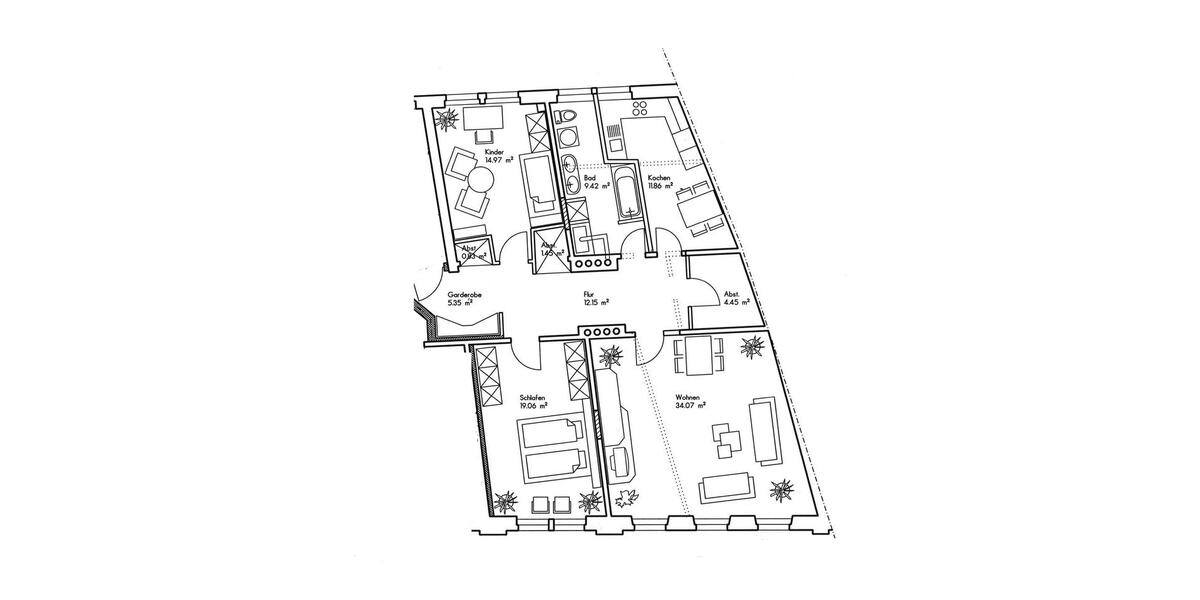 Etagenwohnung Hof Altstadt - 3 Zimmer, 110 m&sup2;, 690&euro; | Angebot:25160184