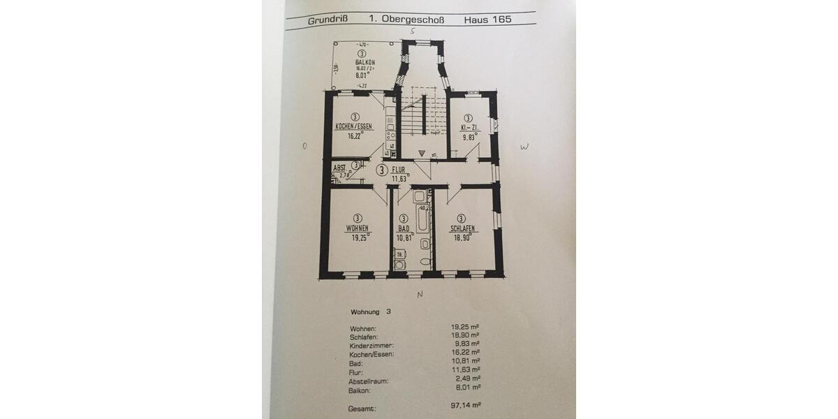 Etagenwohnung Plauen Bahnhofsvorstadt - 3 Zimmer, 97 m&sup2;, 520&euro; | Angebot:26041893