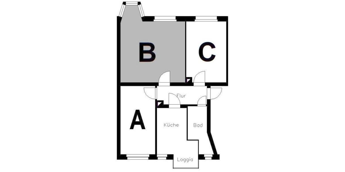 Etagenwohnung Plauen Bahnhofsvorstadt - 1 Zimmer, 23 m&sup2;, 145&euro; | Angebot:24504847