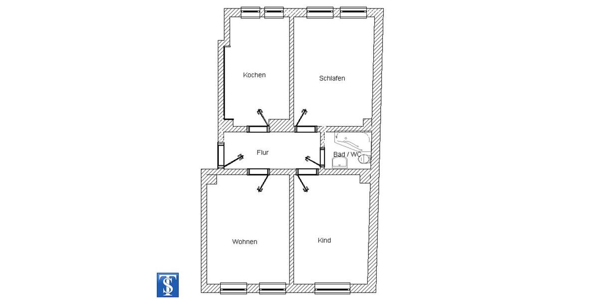 Etagenwohnung Plauen - 3 Zimmer, 70 m&sup2;, 340&euro; | Angebot:25349234