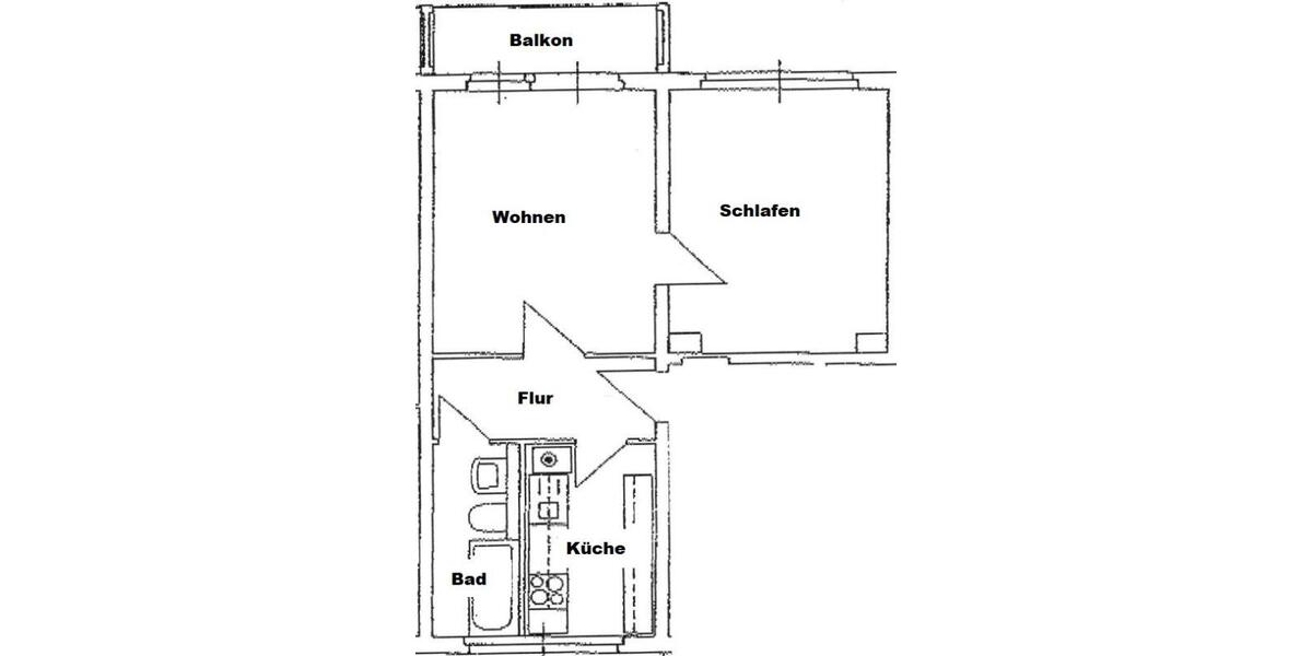 Etagenwohnung Plauen - 2 Zimmer, 48 m&sup2;, 280&euro; | Angebot:25080856