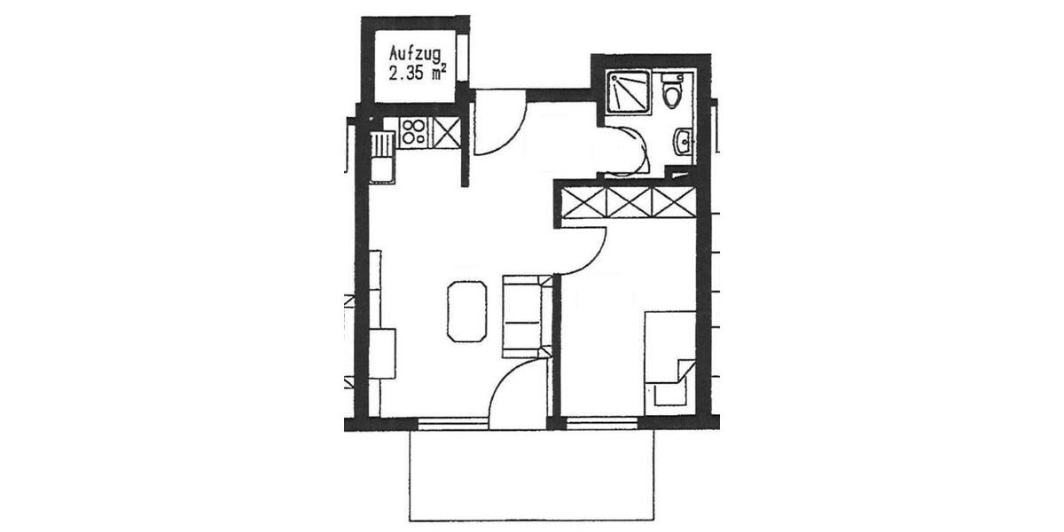 Etagenwohnung Plauen Bahnhofsvorstadt - 2 Zimmer, 42 m&sup2;, 380&euro; | Angebot:25428666