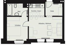 Etagenwohnung Hof Altstadt - 1.5 Zimmer, 41 m&sup2;, 425&euro; | Angebot:26637314