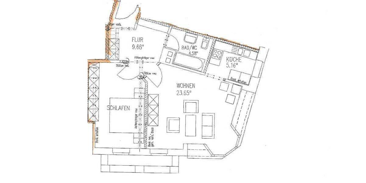 Etagenwohnung Plauen Westend - 2 Zimmer, 54 m&sup2;, 260&euro; | Angebot:25694450