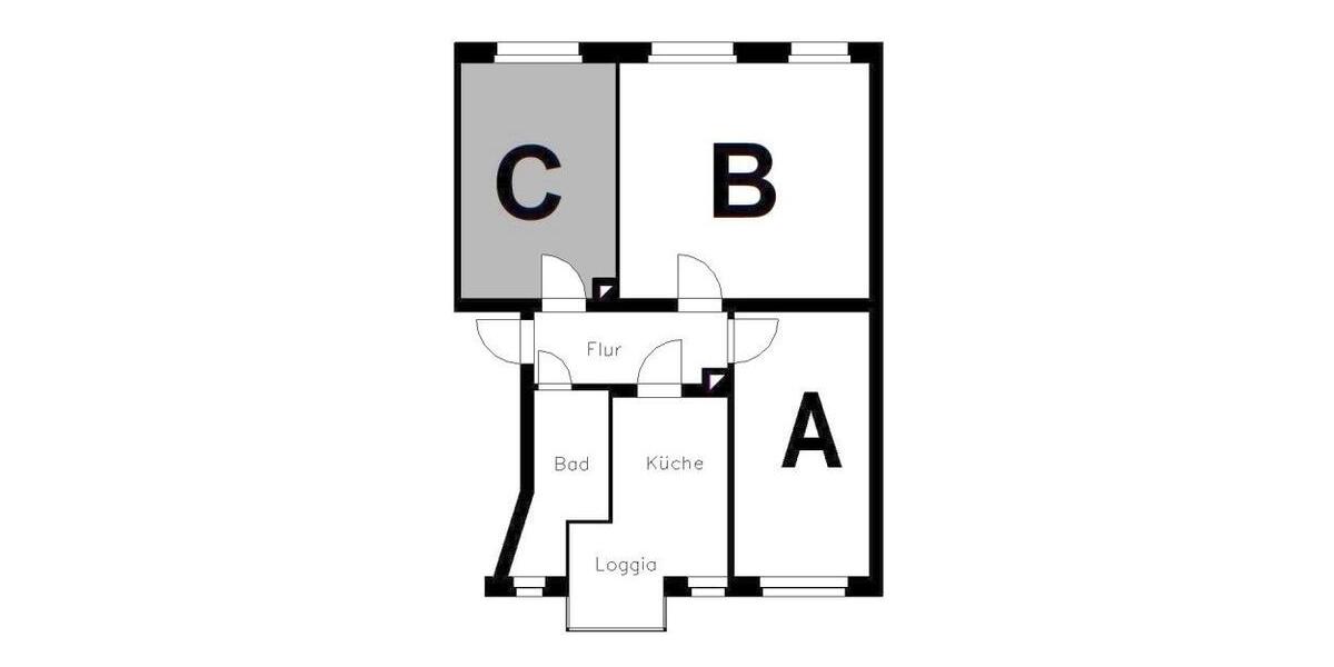 Etagenwohnung Plauen Bahnhofsvorstadt - 1 Zimmer, 14 m&sup2;, 130&euro; | Angebot:26491700