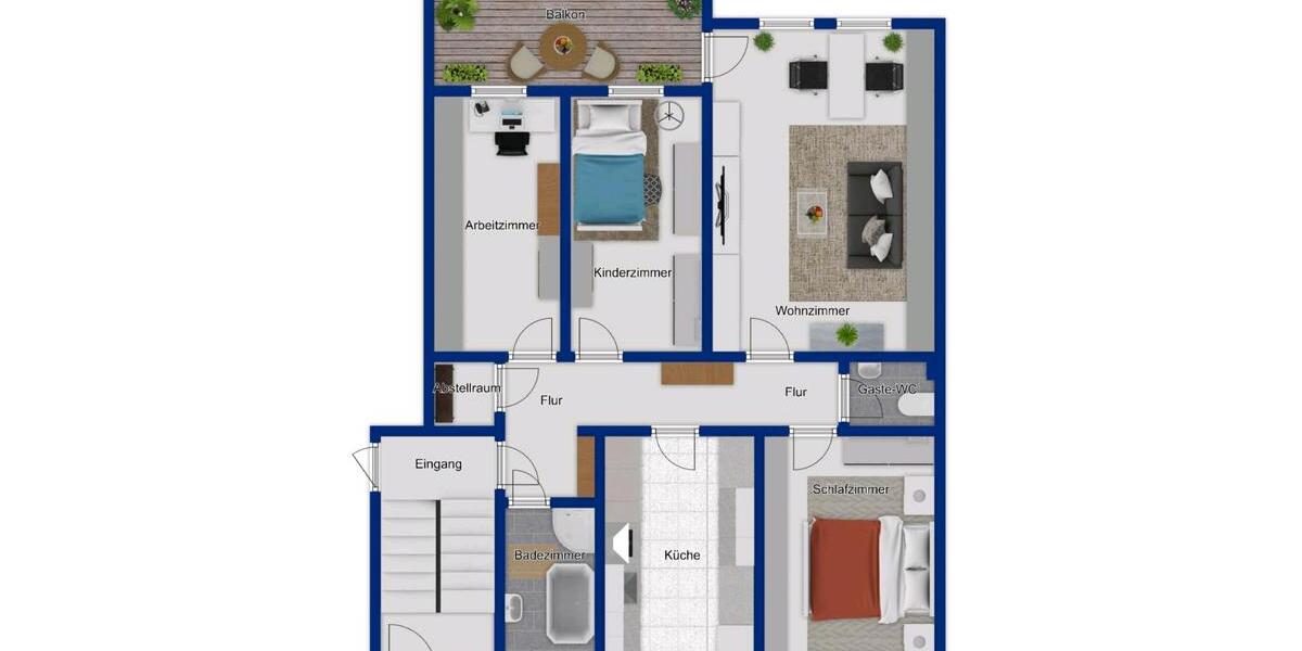 Hochparterre Bad Steben - 4 Zimmer, 93 m&sup2;, 149.000&euro; | Angebot:25963266