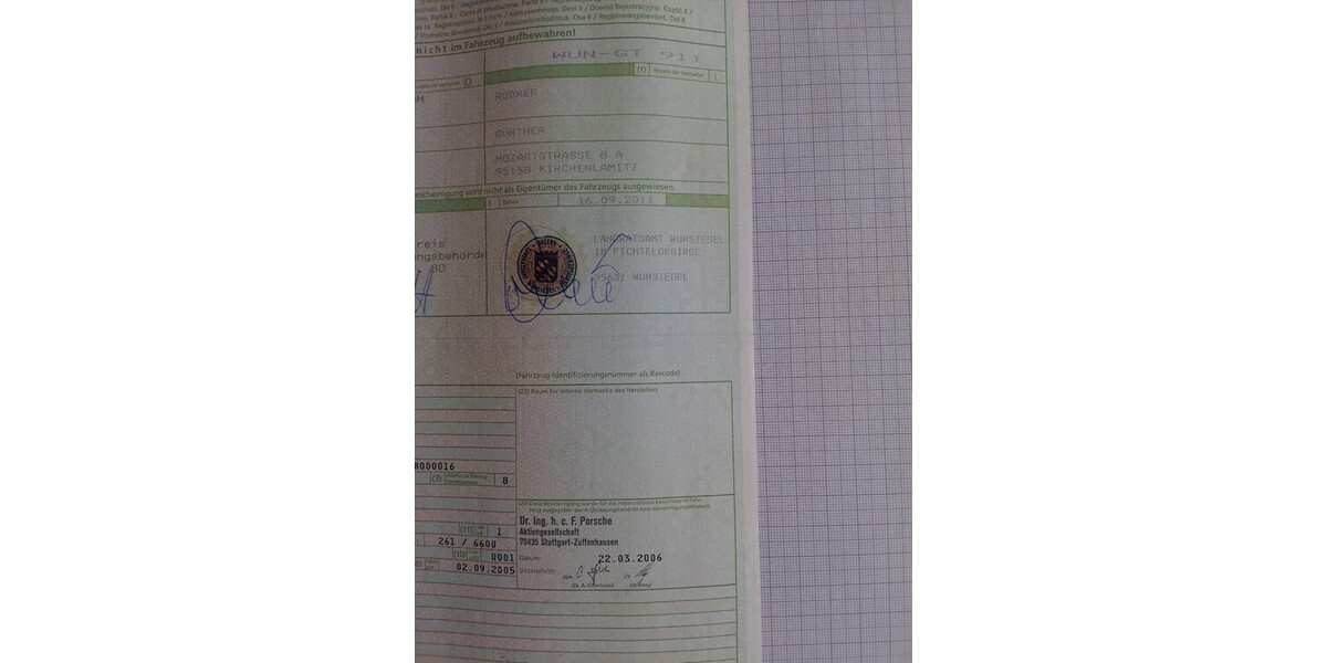 Porsche 911 53.000 km 209.911 &euro; Kirchenlamitz 95153