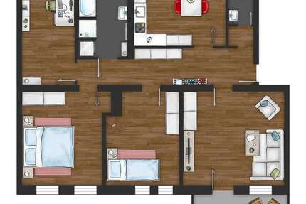 Wohnung Plauen - 4 Zimmer, 95 m&sup2;, 663&euro; | Angebot:26863973