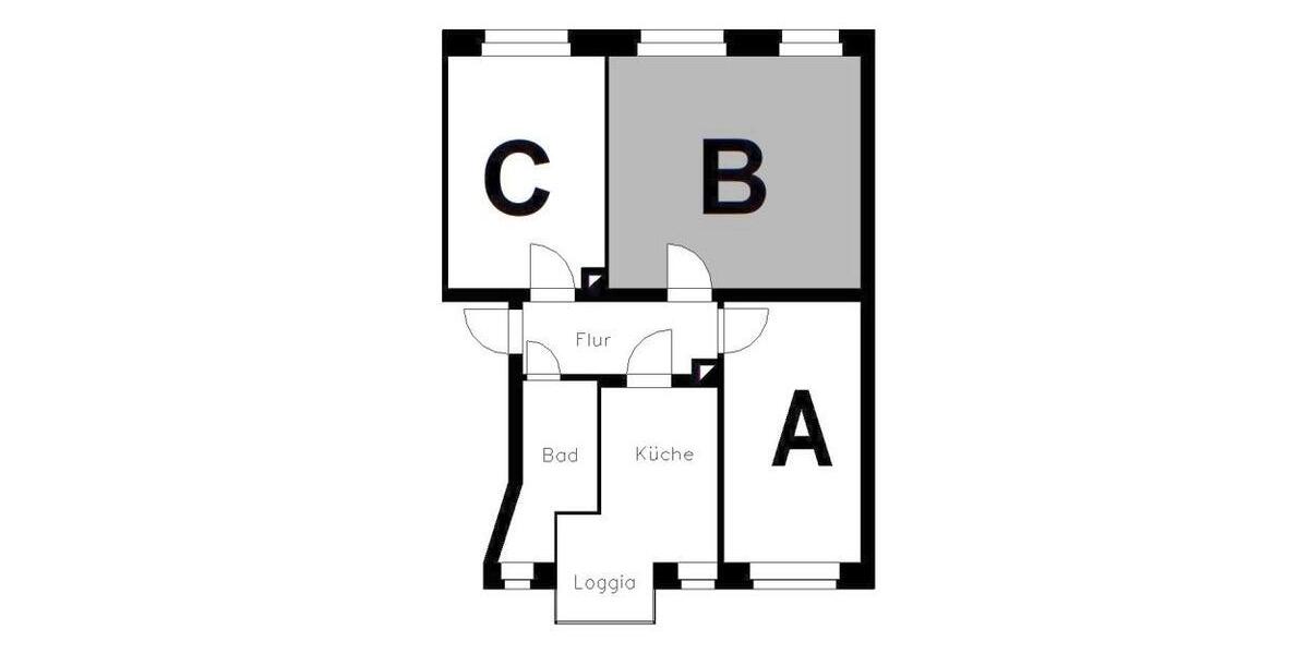 Etagenwohnung Plauen Bahnhofsvorstadt - 1 Zimmer, 22 m&sup2;, 145&euro; | Angebot:24506511