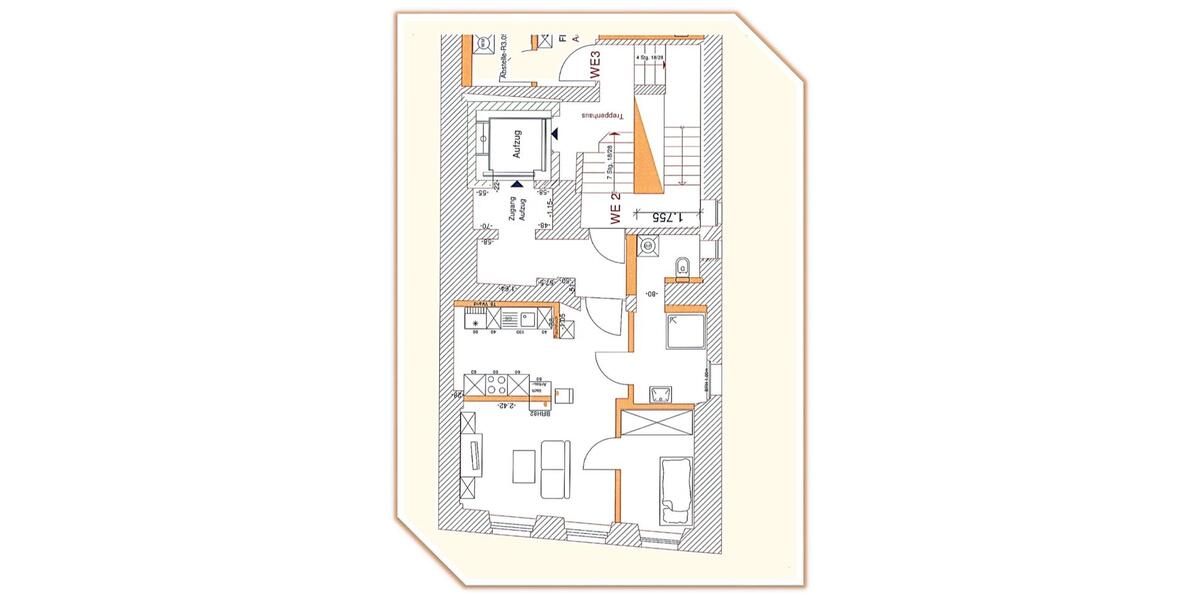 Etagenwohnung Schleiz - 2 Zimmer, 49 m&sup2;, 390&euro; | Angebot:24624835