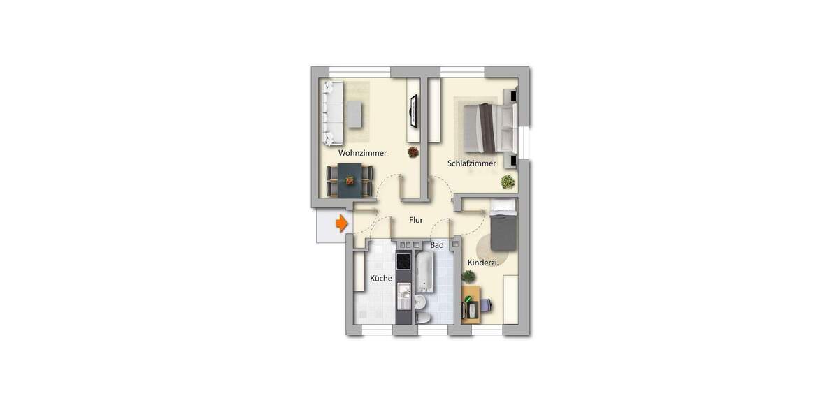 Etagenwohnung Plauen Stadtmitte - 3 Zimmer, 55 m&sup2;, 289&euro; | Angebot:25985506
