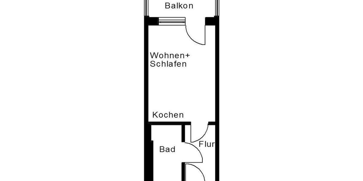 Etagenwohnung Plauen - 1 Zimmer, 27 m&sup2;, 234&euro; | Angebot:23526832