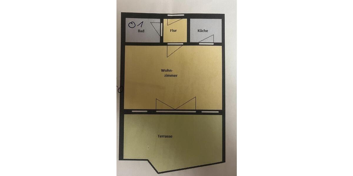 Erdgeschoßwohnung Plauen - 1 Zimmer, 36 m&sup2;, 233&euro; | Angebot:24574531