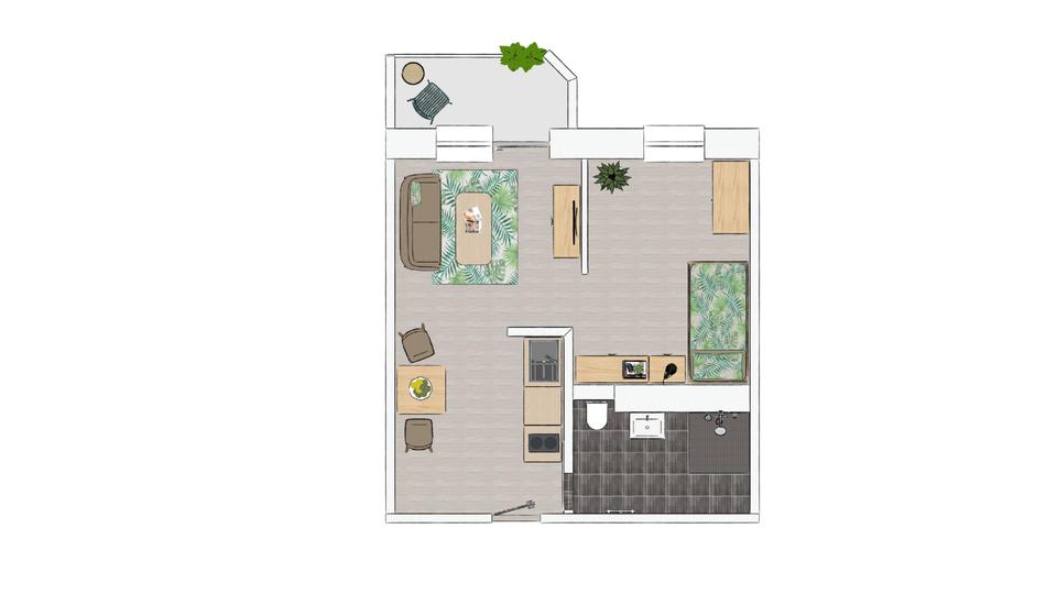 Etagenwohnung Bad Elster - 1 Zimmer, 34 m&sup2;, 325&euro; | Angebot:26534407