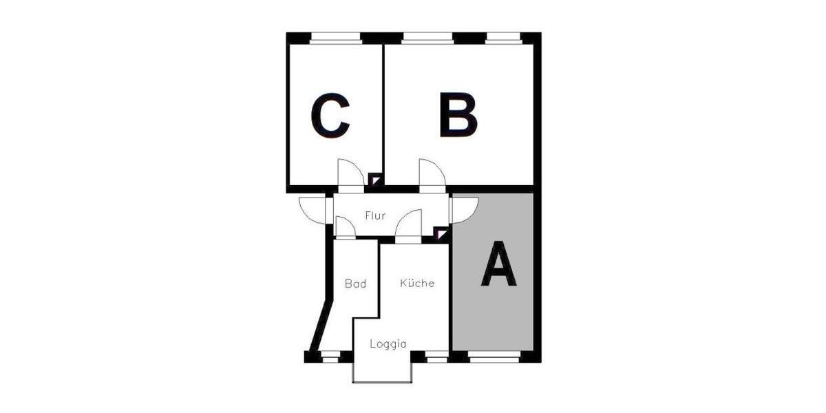 Etagenwohnung Plauen Bahnhofsvorstadt - 1 Zimmer, 14 m&sup2;, 130&euro; | Angebot:24507987