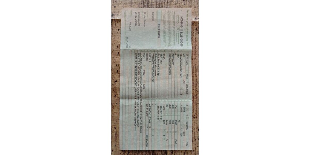 Seat Ibiza 180.000 km 650 &euro; Hof 95032
